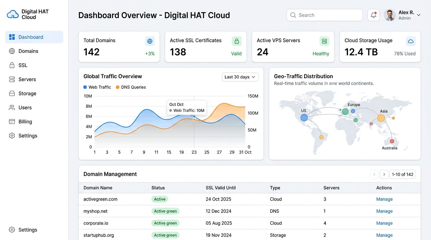 Digital HAT Cloud — Next-Gen Domain, Hosting & Managed Cloud Infrastructure